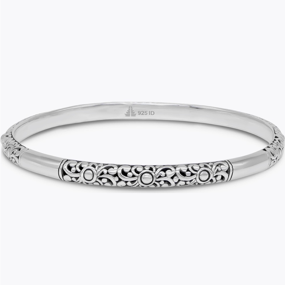✨ DEVATA Sterling Silver Bangle Bracelet | Signature Scroll Design ✨ Gift Ready